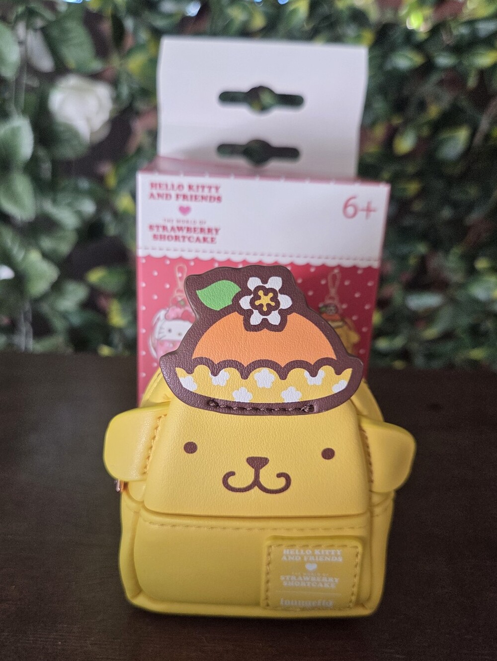 Loungefly Sanrio Pompompurin Orange Blossom Bag Charm Clip Keychain New